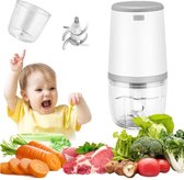 Mini babyblender, mini keukenmachine, 300 ml babyblender, mini elektrische hakmolen, mini keukenmachine met USB-oplaadfunctie, blender