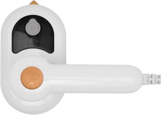 Mini stoomstrijkijzer met 180° draaibaar ontwerp, lichtgewicht, antiaanbaklaag, warmt snel op, 50 ml, Geschikt Geschikt thuis en op reis (wit).