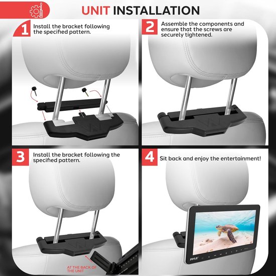 Hoofdsteun Monitor - Auto DVD Speler - Reizen Achterbank - Ingebouwde CD Speler - 10.5 Inch Scherm — afbeelding 2