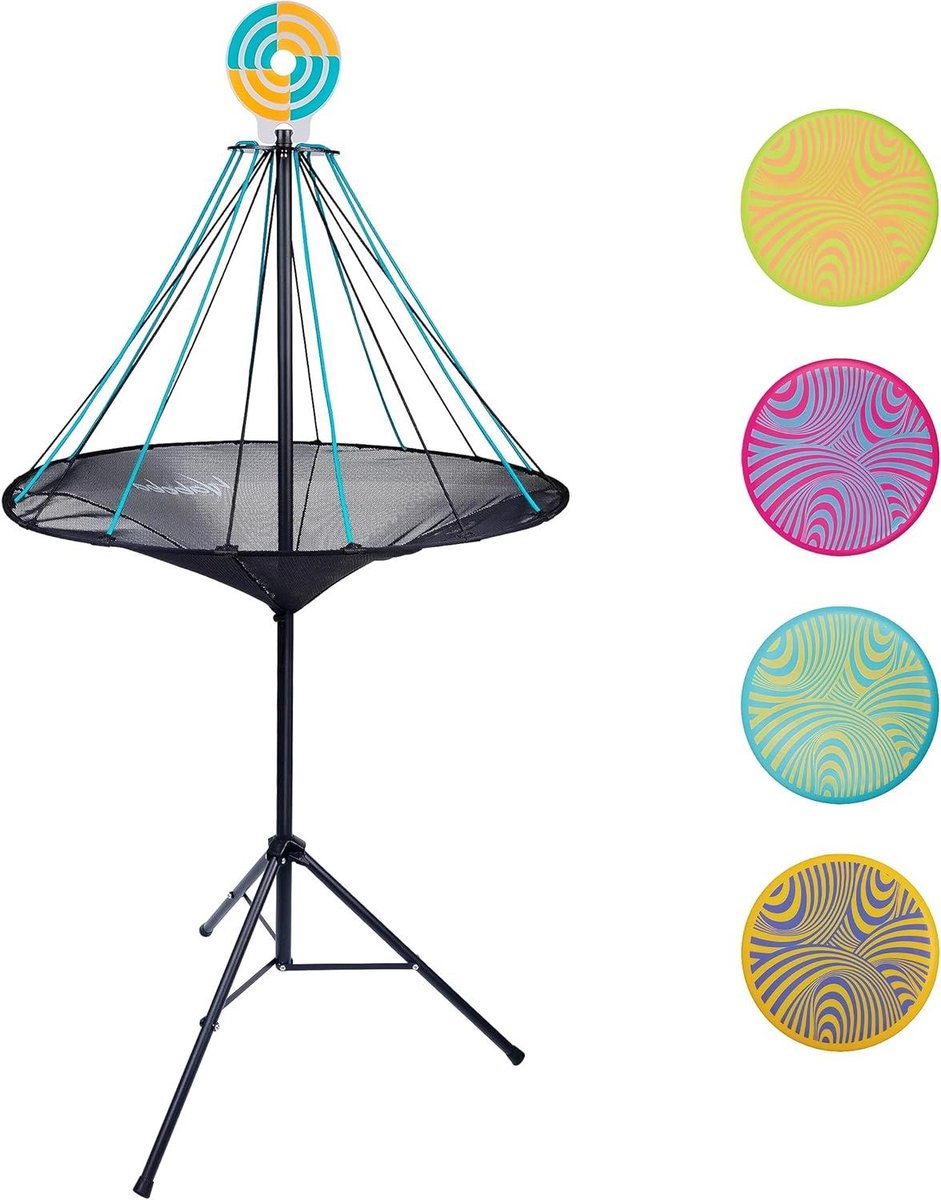 Waboba Hitman Flying Disc Target Game, 2-in-1 opvouwbaar werpspel met 4 siliconen Wingman-schijven, leuk voor alle leeftijden, één maat