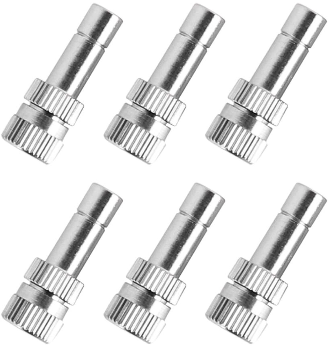 Namvo Set van 6 Spritznozzles 6 mm - Snelkoppeling Mistnozzle voor Tuin