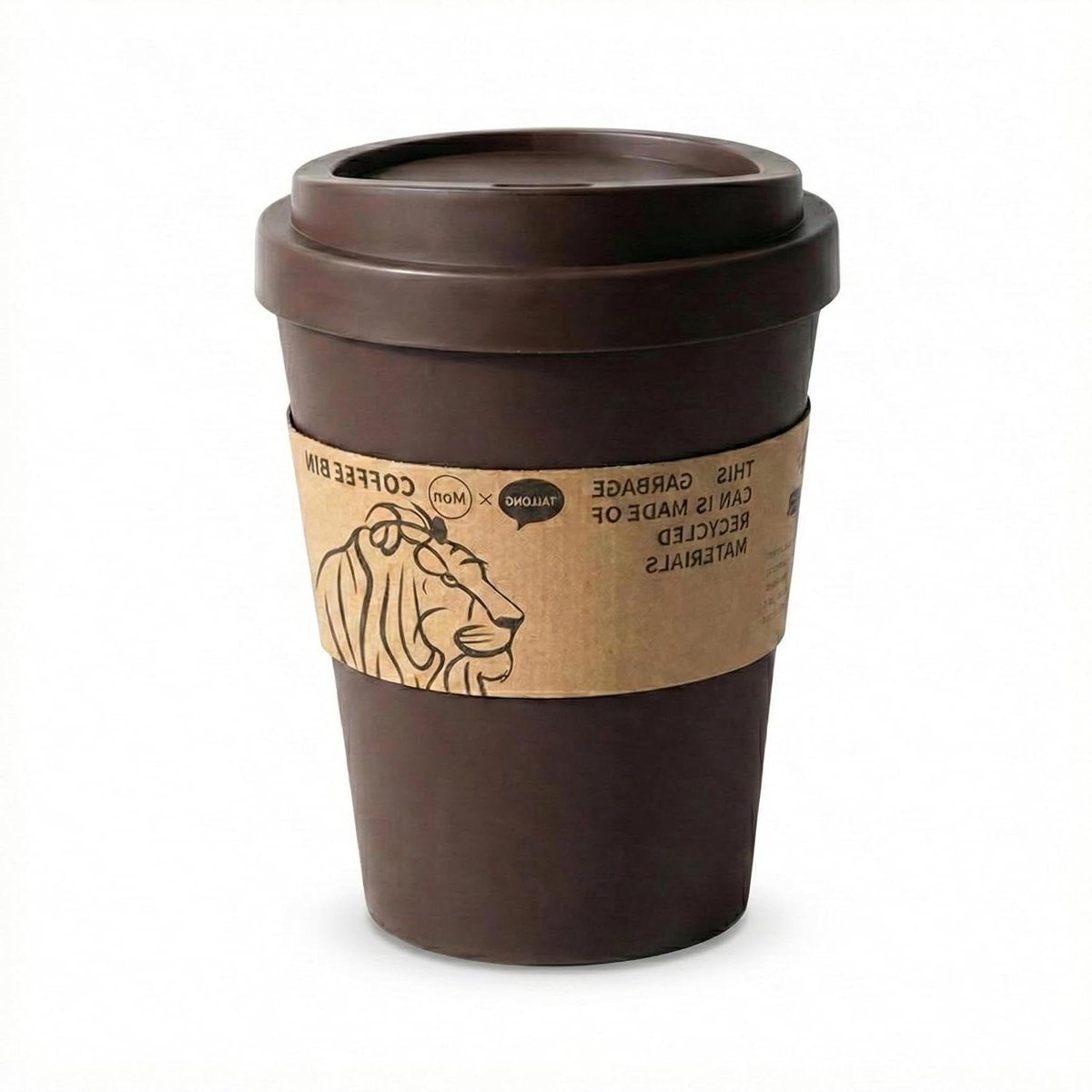 Prullenbak Koffiemok - Afvalemmer Prullenbak - Kantoor Keuken - Origineel Design - 11 Liter - Bruin