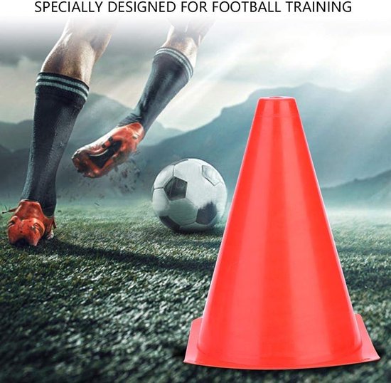 Trainingskegels Voetbal - Sport Markers - Agility Training - Zacht PP Materiaal - 6 Stuks 18cm - Rood — afbeelding 4
