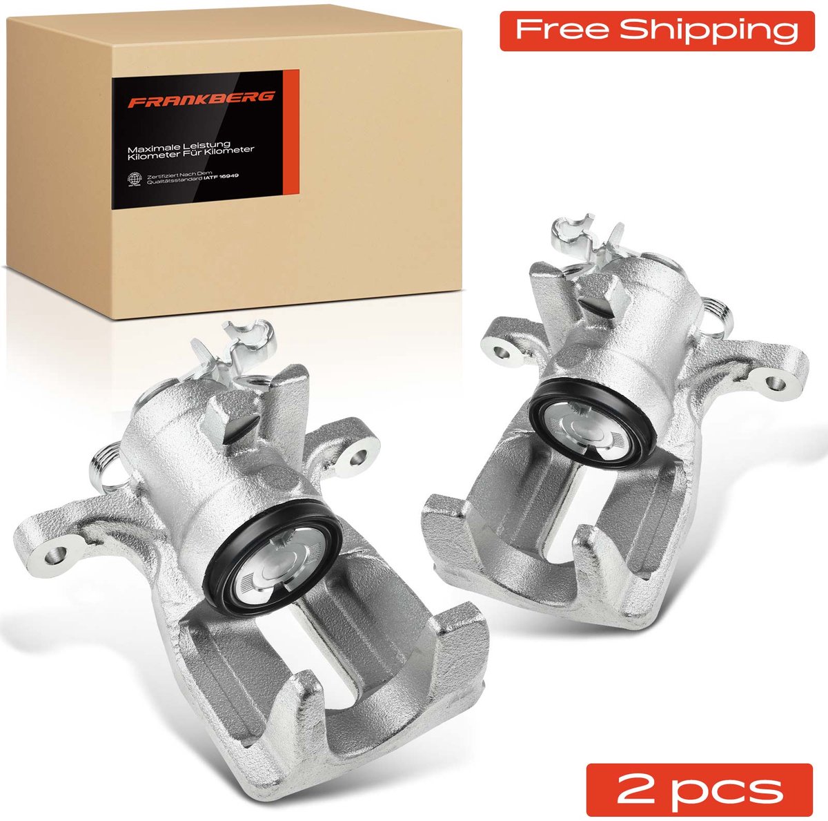 Frankberg 2x Remklauw Achter voor Audi A1 Sportback 8X1 8XK