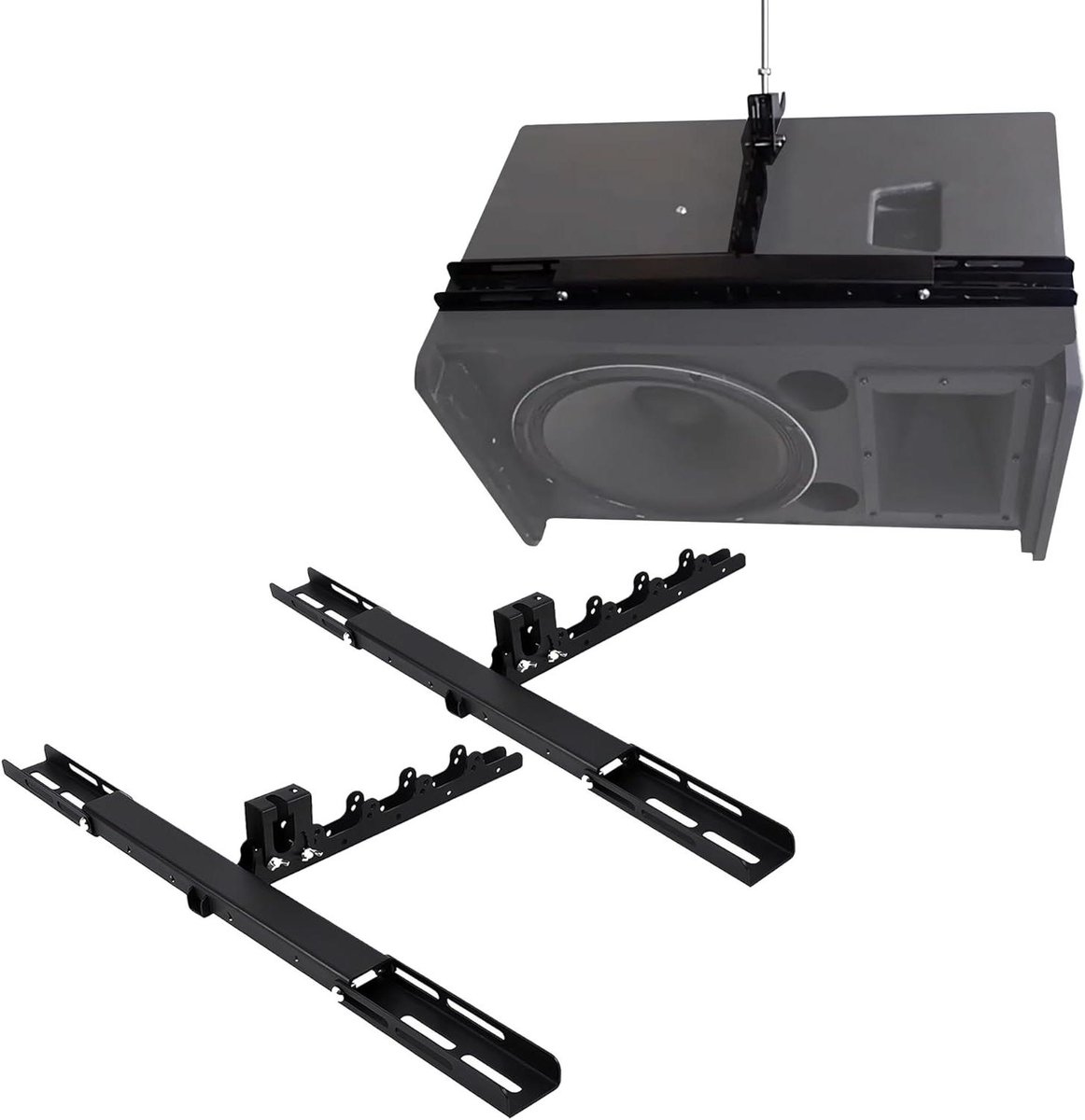 Luidspreker Plafondbevestiging - Speaker Ophanging - Grote Luidsprekers - 360 Graden Draaibaar - Tot 50 kg - Zwart