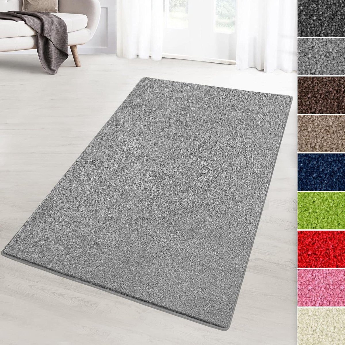 Velours Vloerkleed - Zacht Tapijt - Woonkamer Decoratie - Geschikt voor Vloerverwarming - 