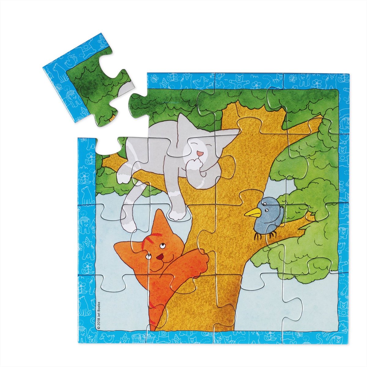 Dikkie Dik puzzel 4 in 1 educatief peuter speelgoed - kinderpuzzel 4x6x9x16 stukjes leren puzzelen - cadeautip puzzel 3 jaar en ouder - Bambolino Toys — afbeelding 6