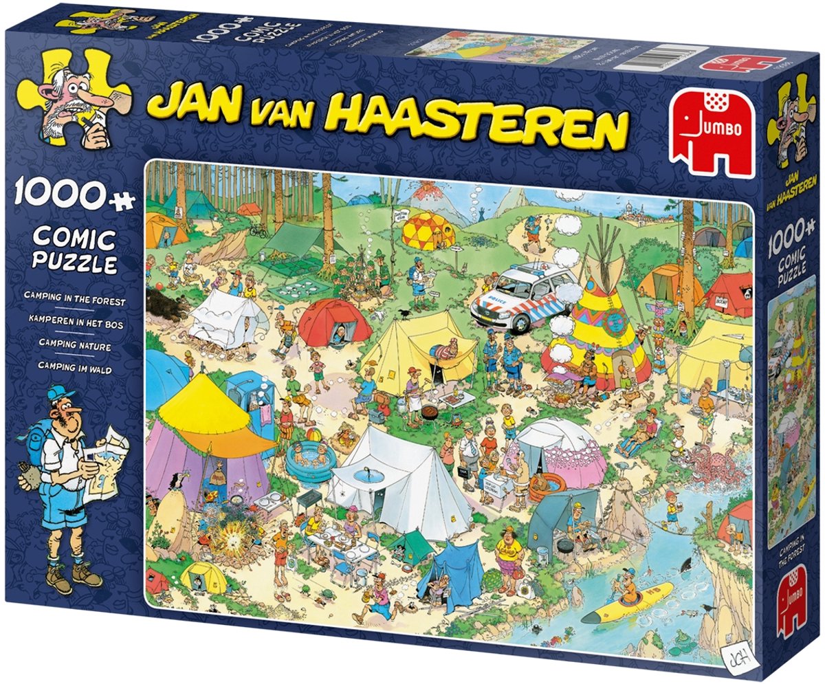 Jan van Haasteren - Kamperen in het Bos - 1000 stukjes puzzel - Legpuzzel — afbeelding 6