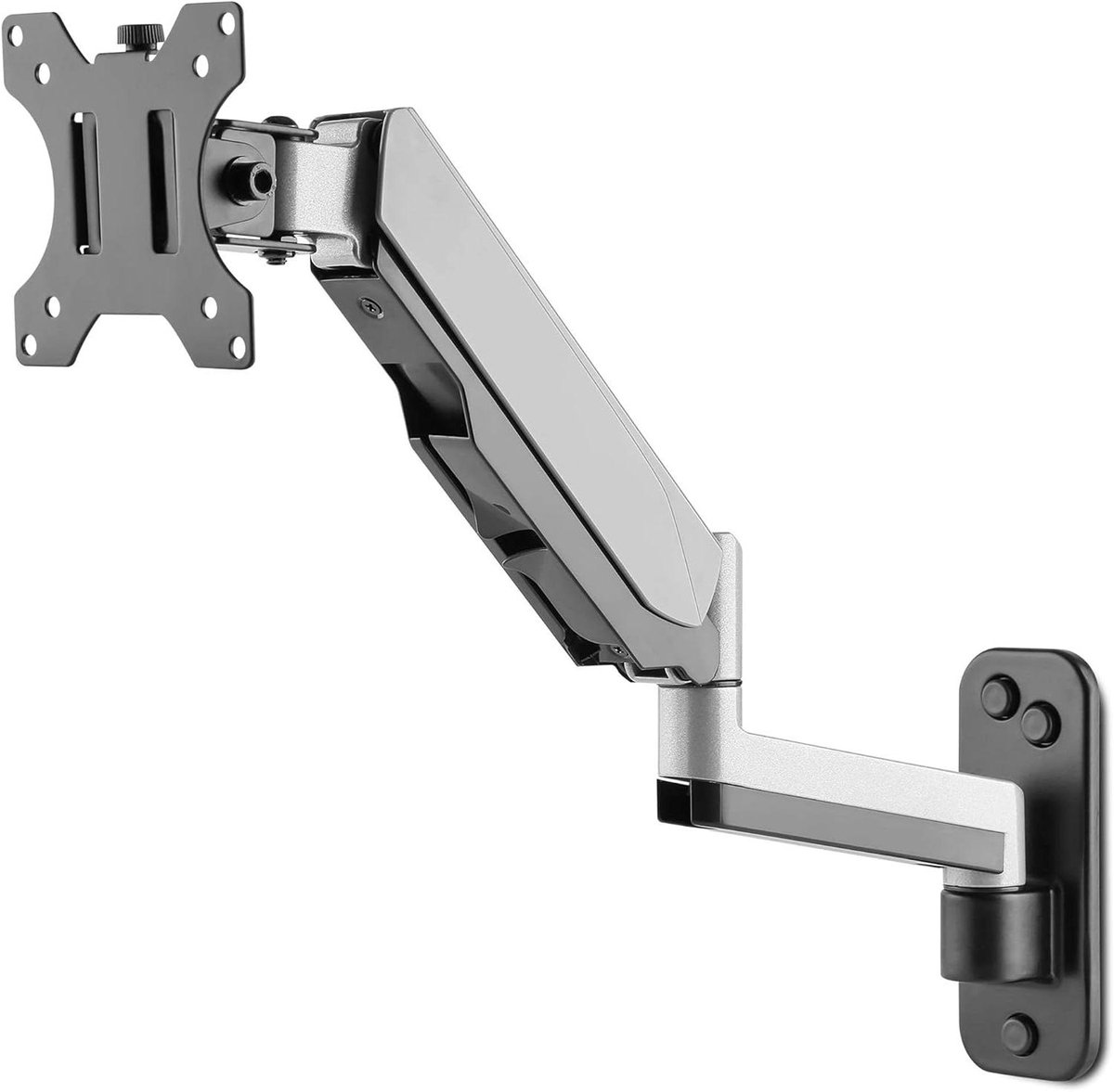 Monitor Muurbevestiging - Monitorarm - Ruimte Besparen - Volledige Bewegingsvrijheid - 13-32 Inch - Zilver