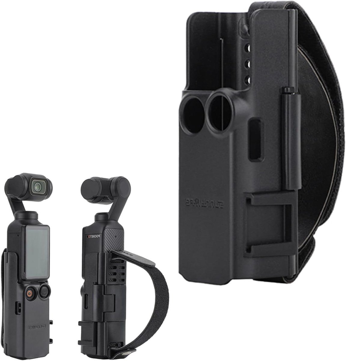 Camera Handvat - Grip houder - Stabiliseren opnames - Anti-val band - 12.2cm lengte - Zwart