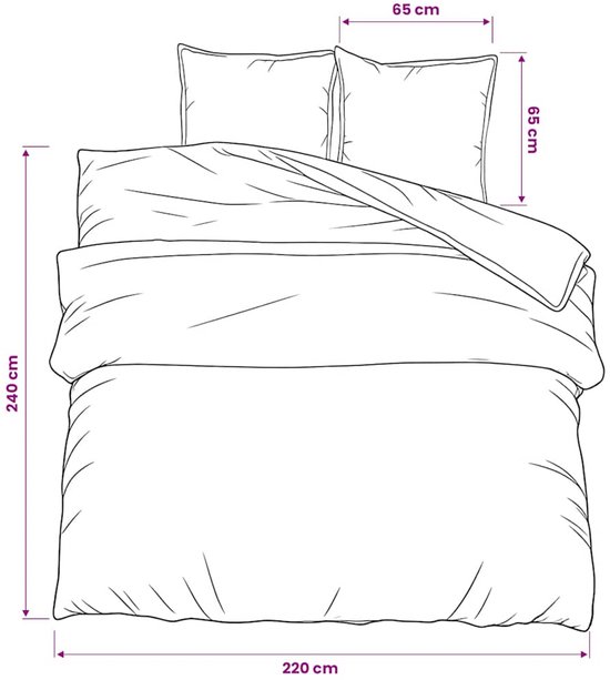 Parure de lit vidaXL - 220 x 240 cm - Zwart et Wit