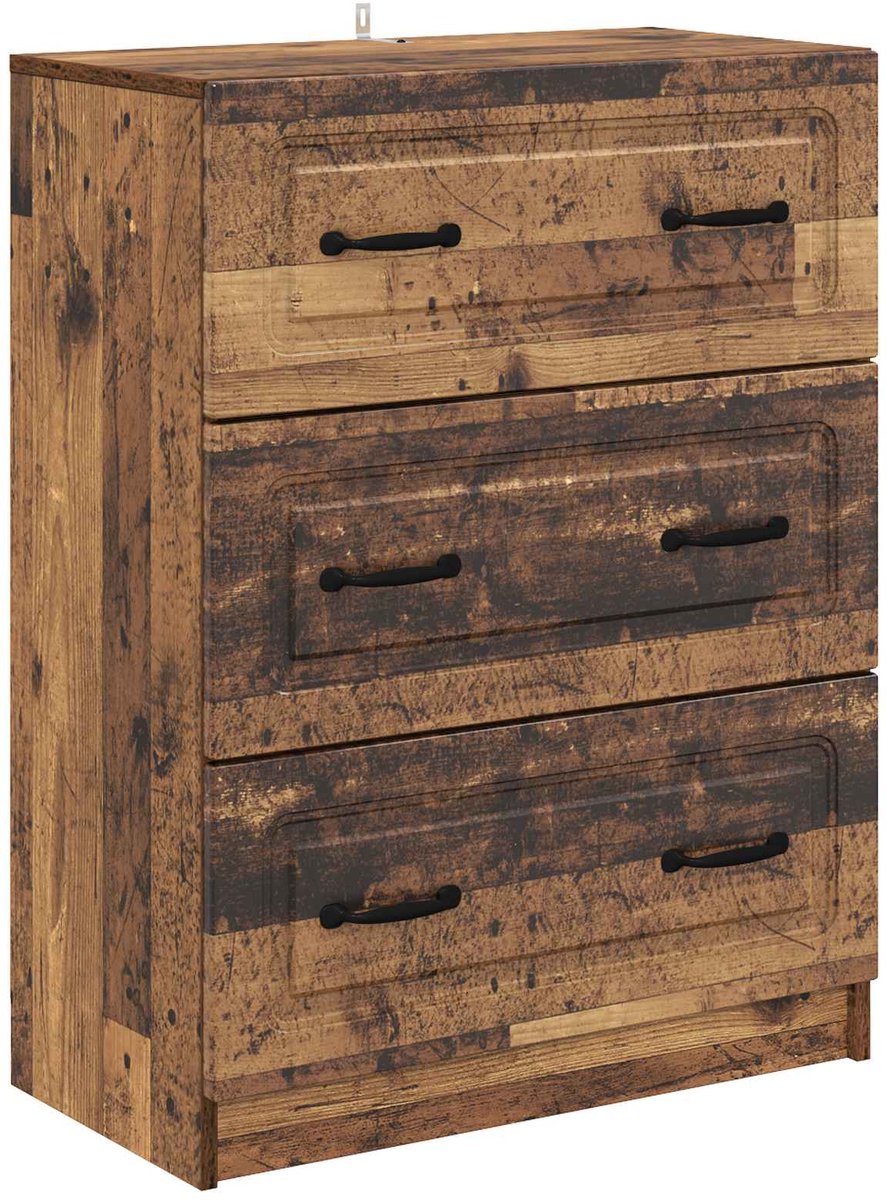 vidaXL Ladekast - 66 - x - 34,5 - x - 87 - cm - Bewerkt - hout - Oud - hout Oud hout