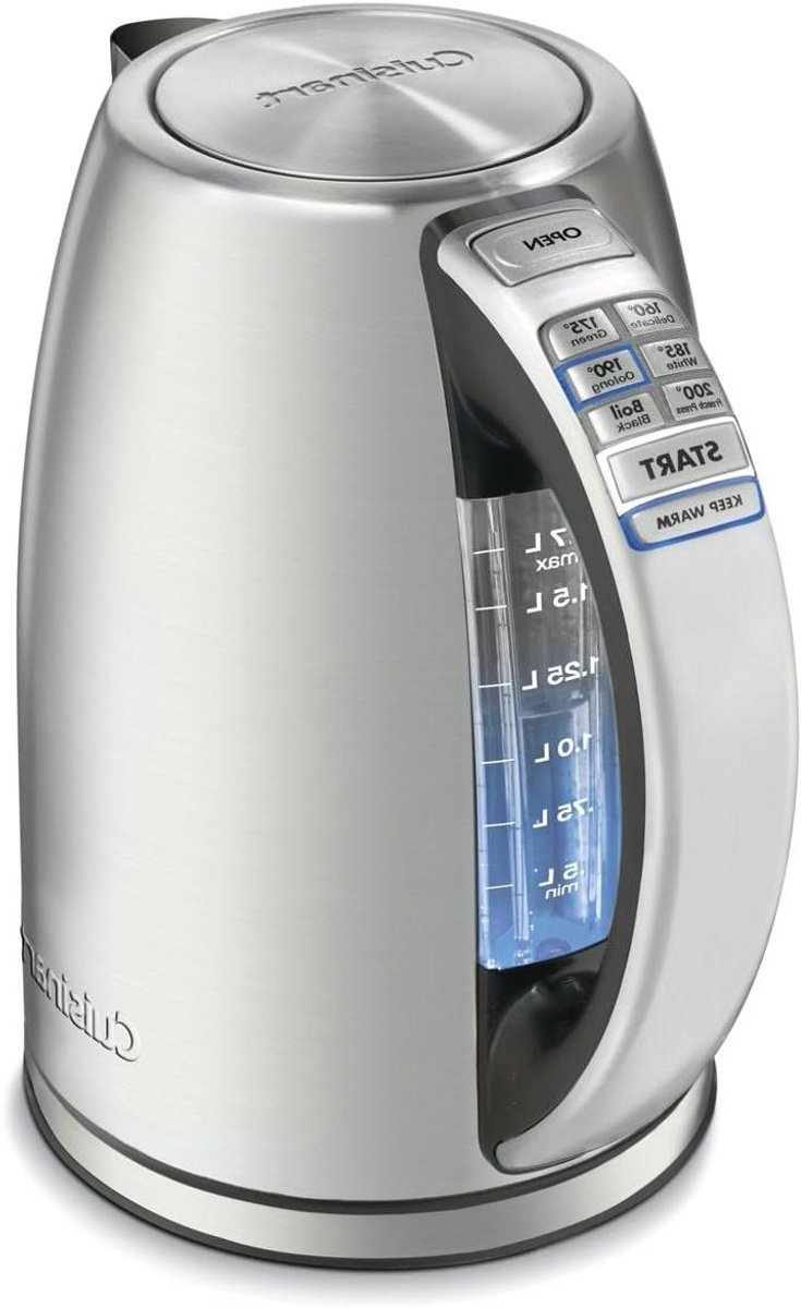 Programmeerbare Waterkoker - Elektrische Ketel - Thee Zetten - 6 Temperatuurstanden - 1.7 Liter - Zilverkleurig