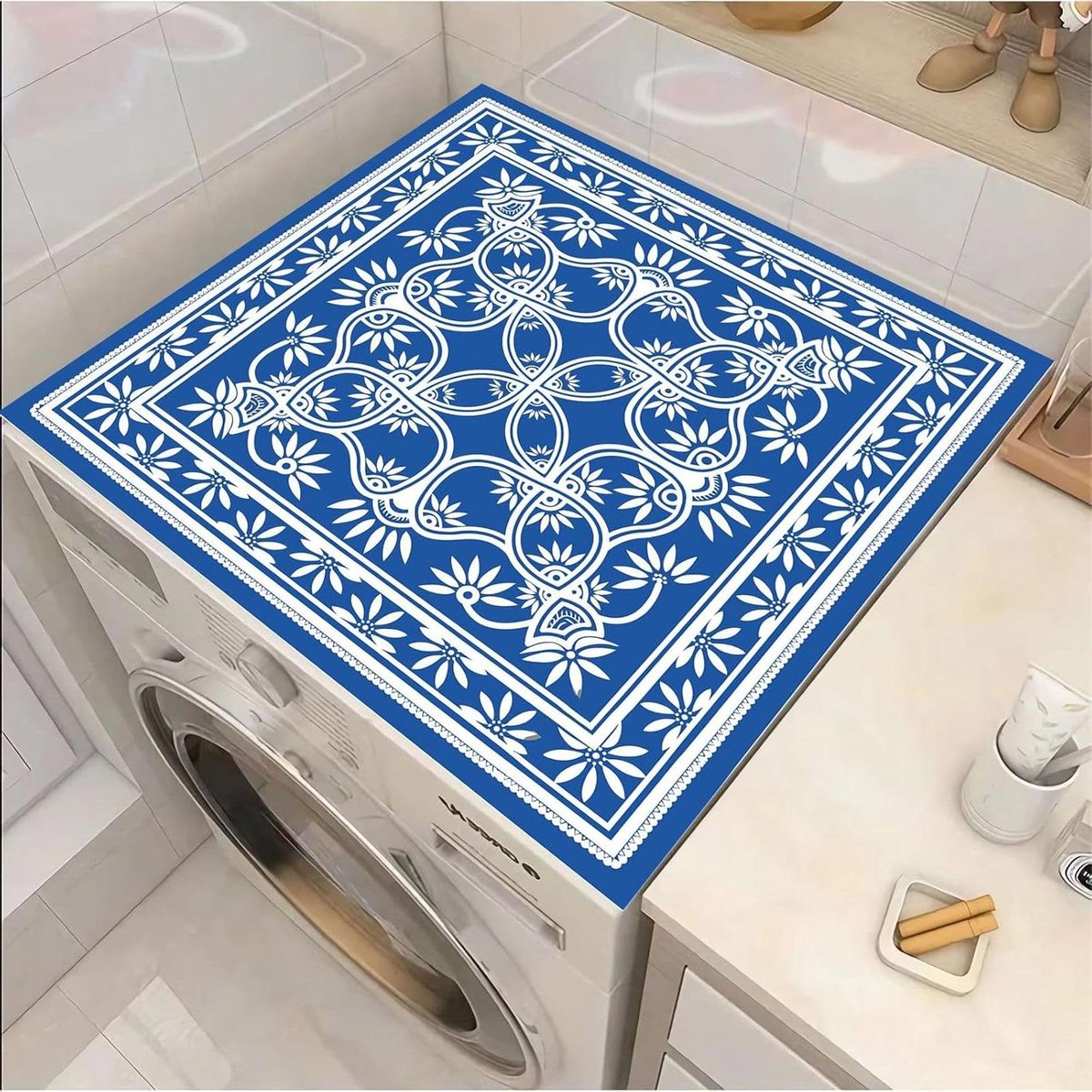 Wasmachine Topbeschermer - Droger Mat - Apparaten Beschermen - Snel Absorberend - 50 x 50 cm - Etnische Stijl
