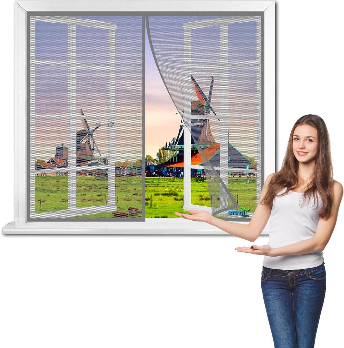 Magnetische Horraam - Deurhor Vliegenhor - Insecten Buiten Houden - Automatisch Sluitend -