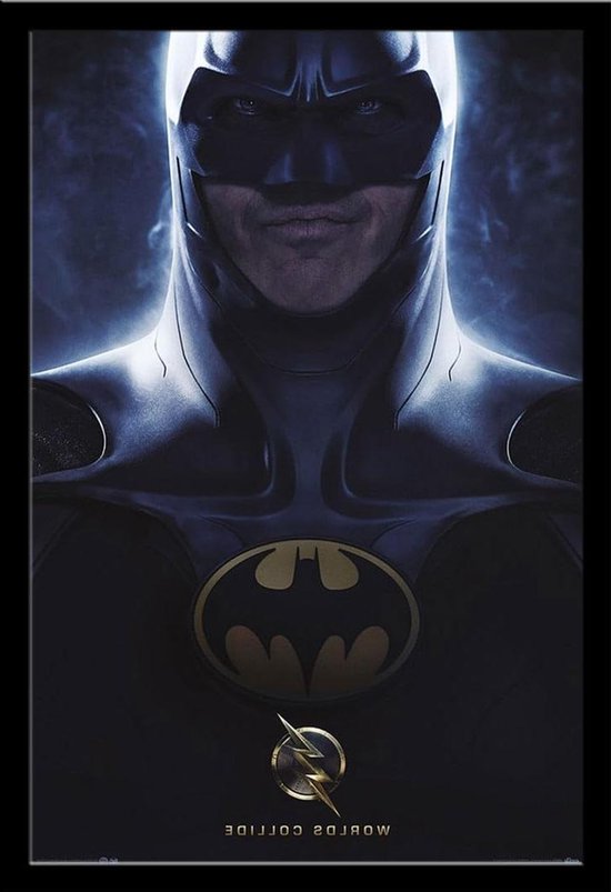 The Flash Batman Poster - Film Poster - Wanddecoratie - Inclusief Lijsten - 61x915 cm - Aluminium