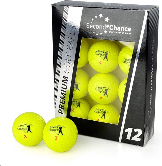 Golf Ballen - Golfballen Set - Golf Spelen - Kwaliteit Klasse A - 12 Stuks - Geel — afbeelding 2