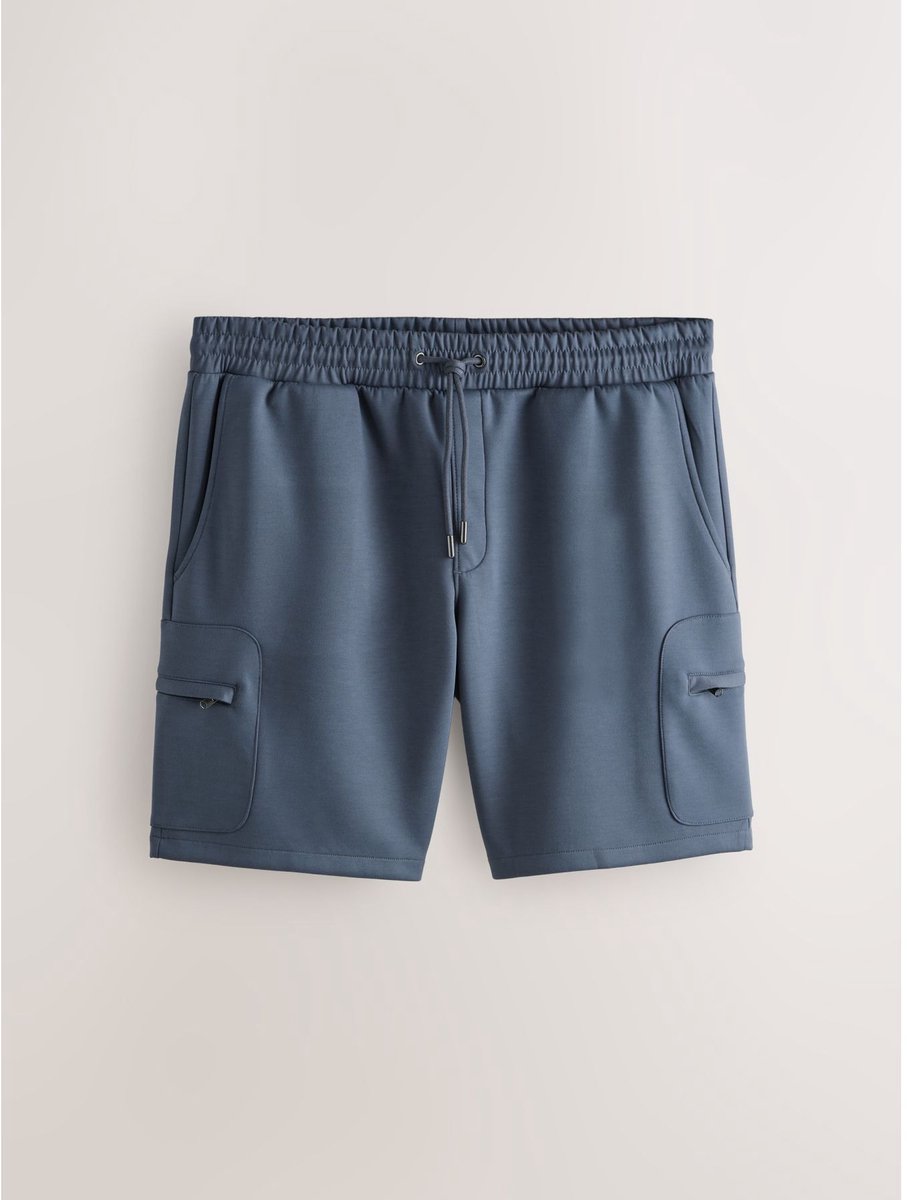 Next - Heren - Jersey cargoshort - Blauw
