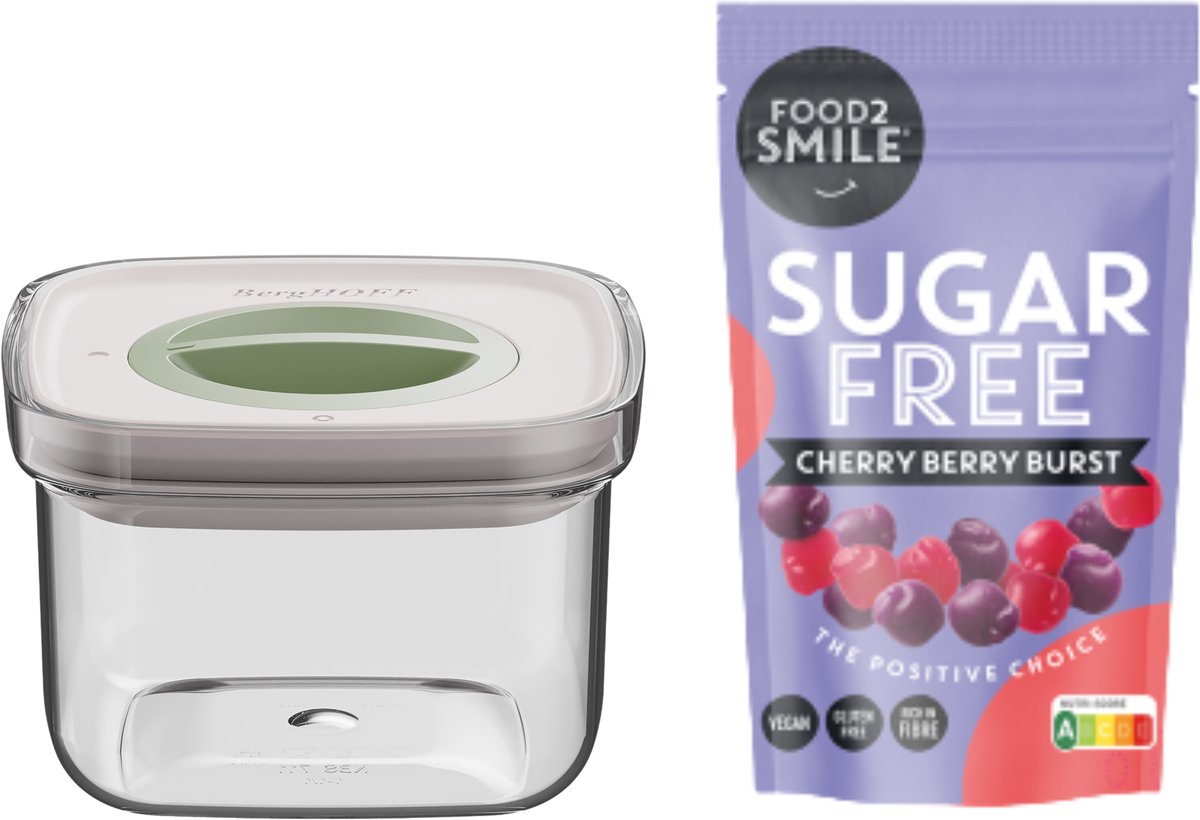 & FRIENDS | Food2Smile + Smart Seal 0.40L Cherry Berry Burst 85g - Transparant -