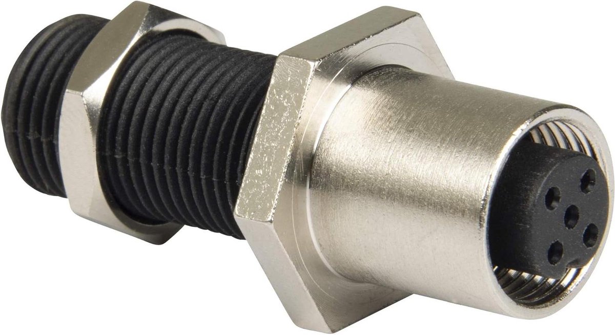 Schotschakelaar NMEA 2000 - Verdeelkast Boot - Netwerk Uitbreiden - 8-Pin Connectoren - 124 cm Lengte - Roestvrij staal/Zwart