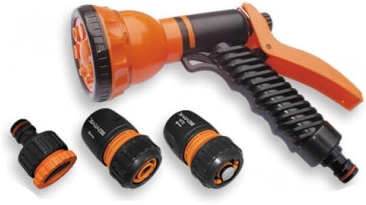 Tuinsproeier Set - Douchekop - Gazon Water Geven - Zeven Sproeifuncties - 4 Delig - Groen
