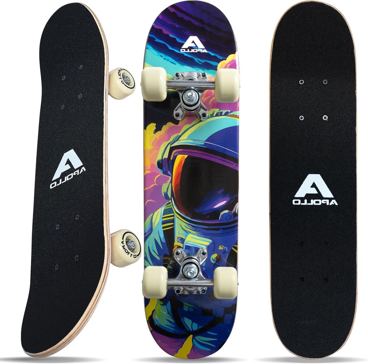 Kinderskateboard Compleet Kinder skateboard Leren skateboarden Aluminium assen 24 inch Astronaut