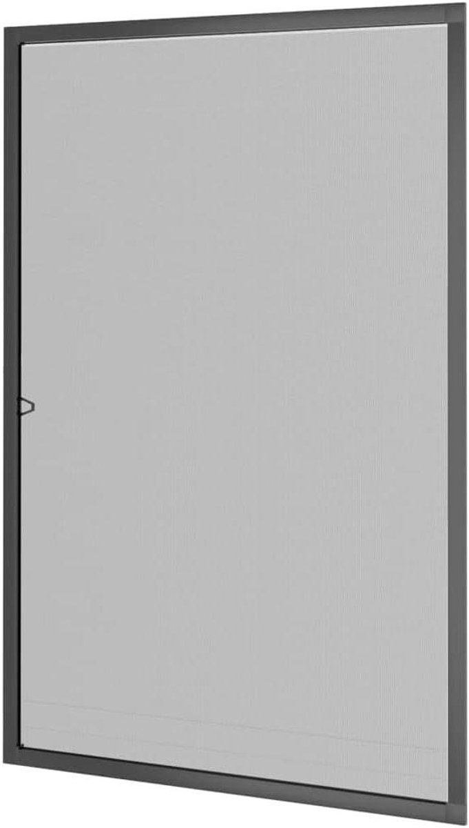Raamhor - Vliegengordijn Hor - Insecten Buiten Houden - Stevig Aluminium Frame - 80x120 cm - Antraciet