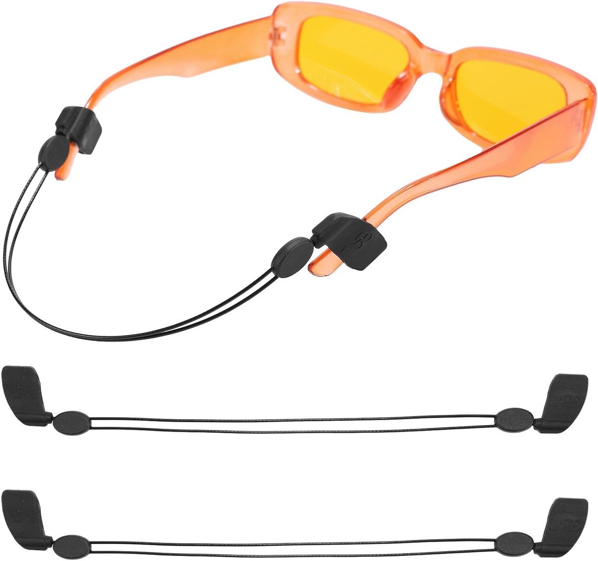 Duurzame en Verstelbare Siliconen Oogglazen Straps - Praktische Accessoires voor Zonnebrillen en Oogbrillen, Geschikt voor Diverse Modellen