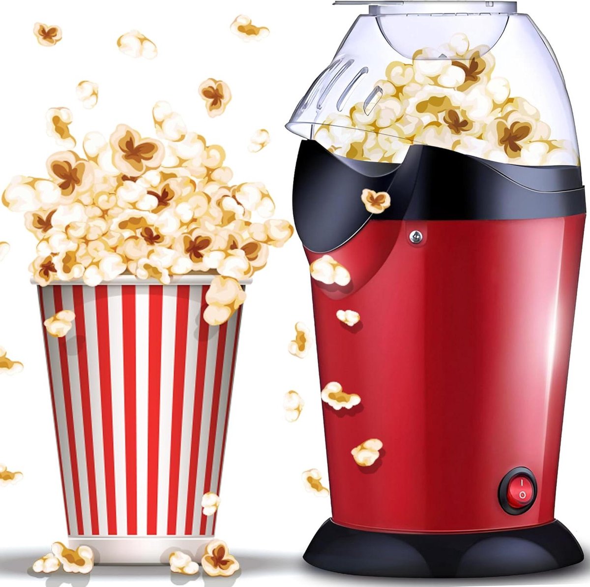 Premium Popcorn Machine - Popcornmakers - Popcornpan - Mais - makkelijke hitte