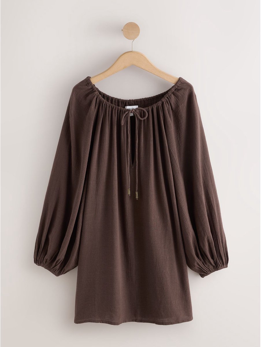 Next - Dames - Strandkaftan - Bruin