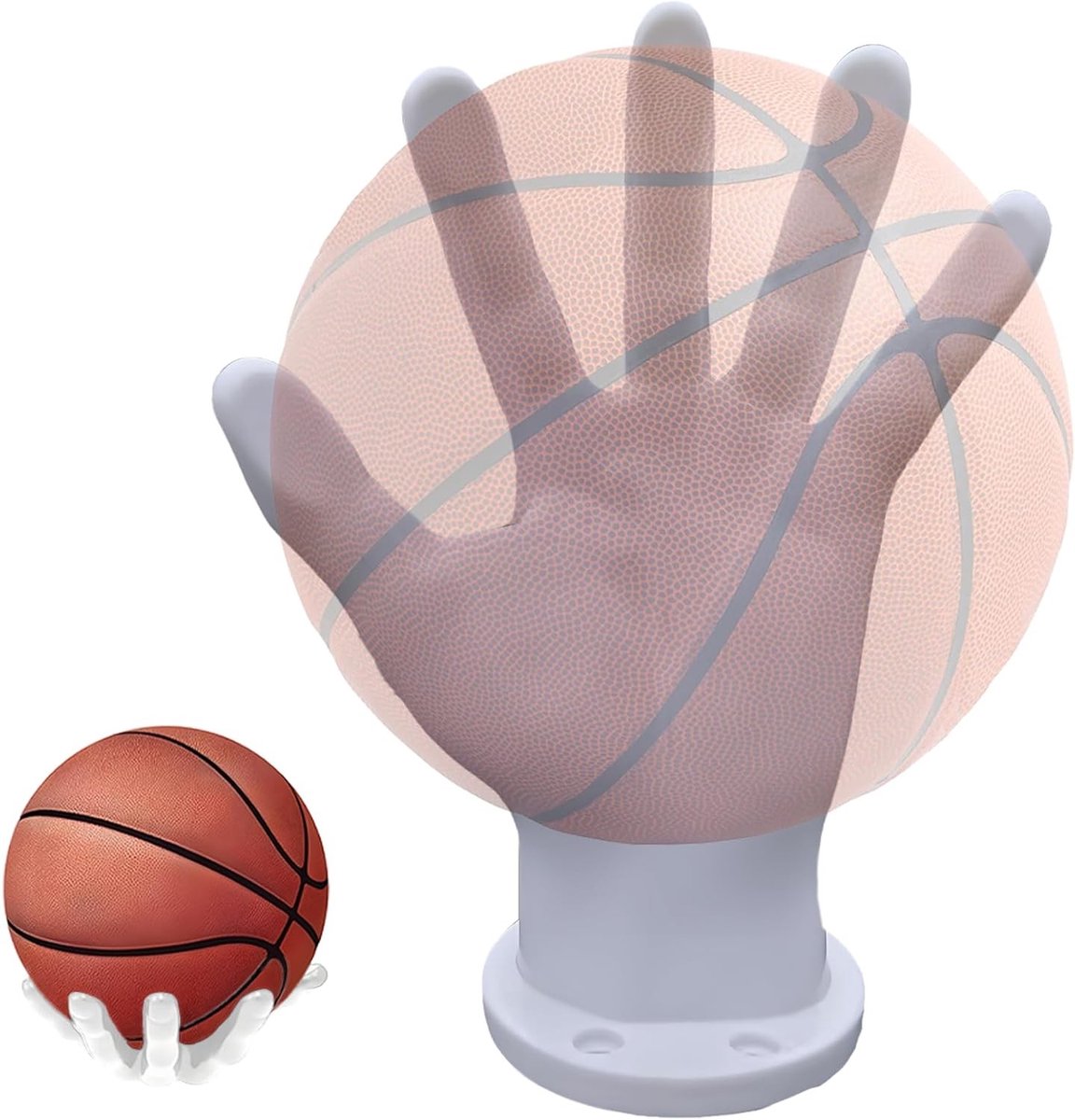 Handvorm Muurbeugel voor Basketbal, Voetbal en Volleybal met Bevestigingsmaterialen - 22 x 17 cm, Veilig en Stevig voor Sportaccessoires