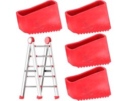 Allecto Plus - Set van 4 antislip matjes voor ladder poten - Universele ladder voetjes voor doe-het-zelf projecten - Antislip rubber - Voorkomt wegglijden - Handige ladder accessoires met verbeterde grip.