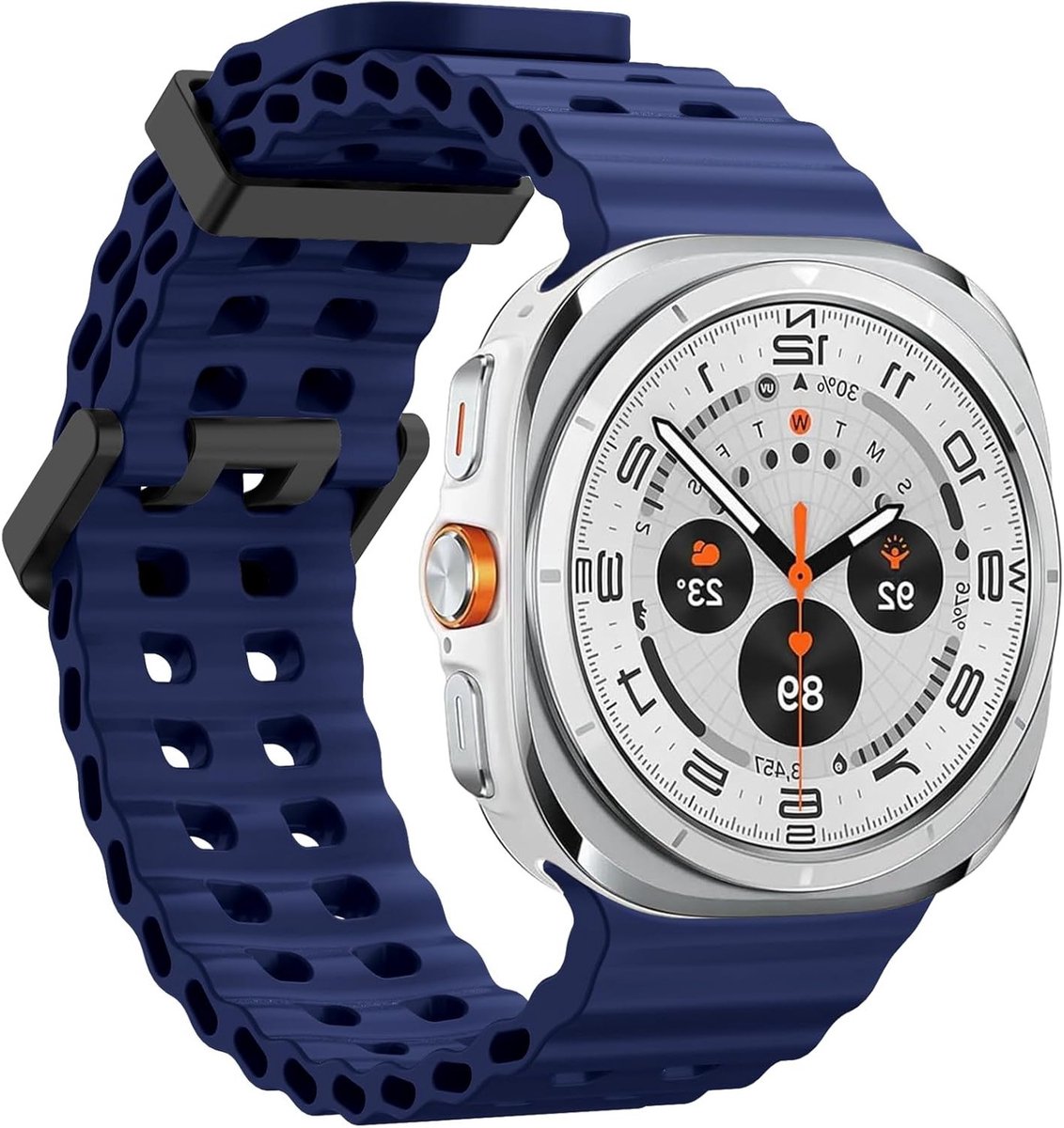 Sportieve en Ademend Silicone Vervangband voor Galaxy Watch Ultra 47 mm, Waterdicht en Comfortabel voor Actieve Gebruikers