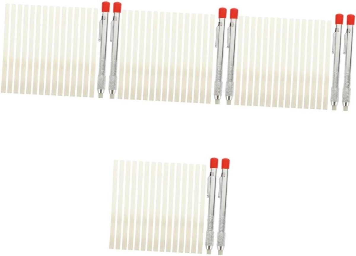 Speksteen Pennen - Markeerstiften - Metaal Markeren - Pen Vorm - 4 Sets - Zoals Afgebeeld