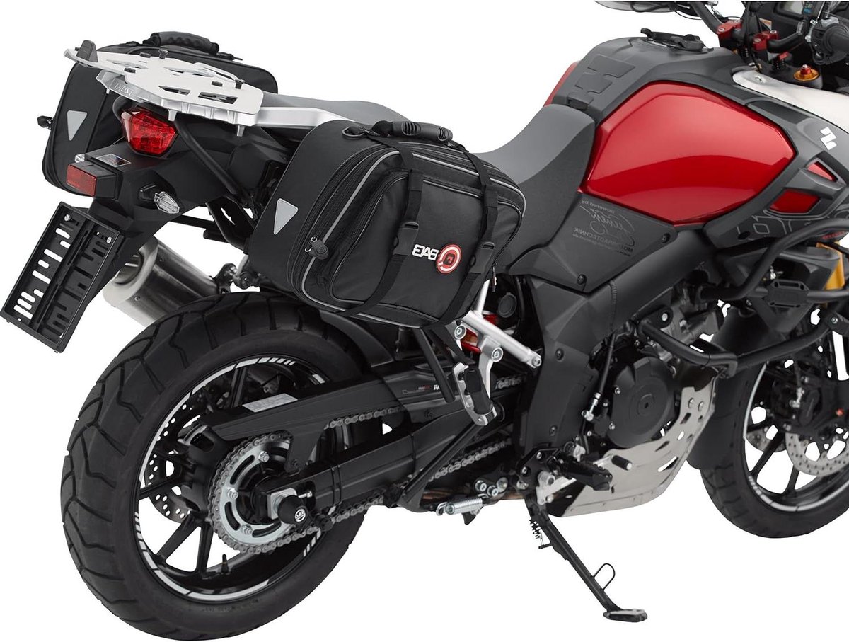 Motor Zadeltassen - Zijtassen Motor - Motorreizen - Uitschuifbare Capaciteit - 30-46 Liter - Zwart