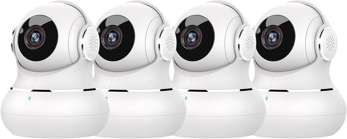 Wifi Camera - Beveiligingscamera Huis - Huis Dieren Bewaken - Automatische 360 Rotatie - 1 Aantal - Wit