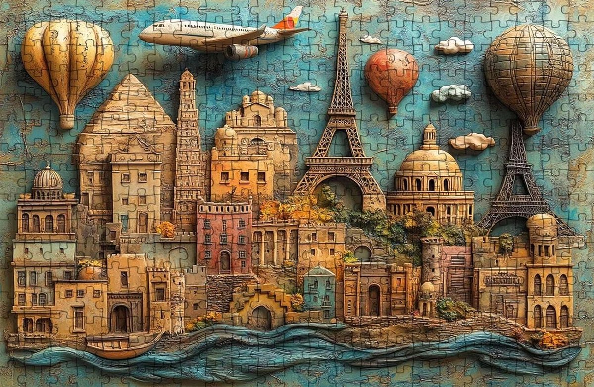 Legpuzzel 5000 Stukjes - Houten Puzzel Volwassenen - Ontspanning Thuis - Grote Afmeting 160x105cm - 5000 Stukjes - Heteluchtballon