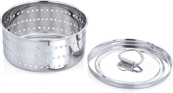 Paneer Kaasvorm - Kaasmaker Pers - Zelf Kaas Maken - 3-delige set - 300 ML - Zilver — afbeelding 2