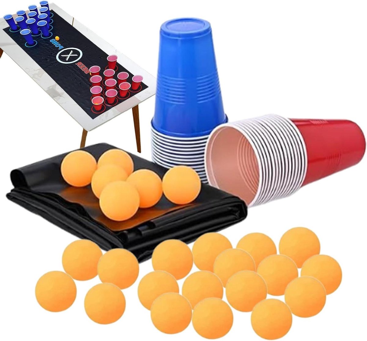 Drink Spel - Feestspel Tafeltennis - Feestelijke Bijeenkomsten - Waterbestendig PVC Materiaal - 180x60 cm - Niet gespecificeerd