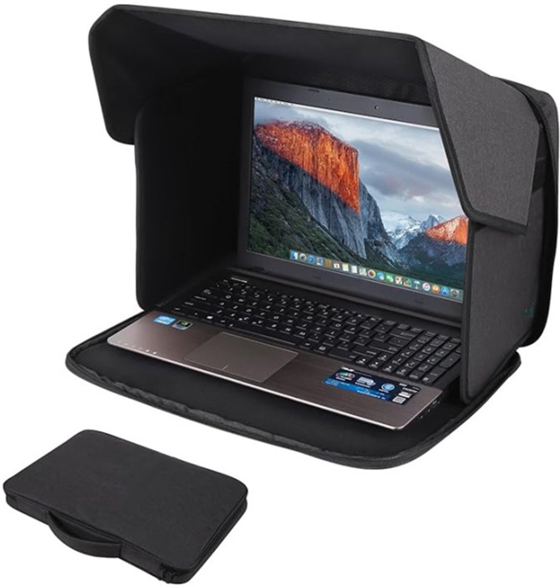 Antireflectie privacy hoes - Laptop zonnescherm -Privacy schermbeschermer - Opvouwbaar - Draagbaar computerscherm - Geschikt voor laptops kleiner dan 16 inch laptops - 35*26cm