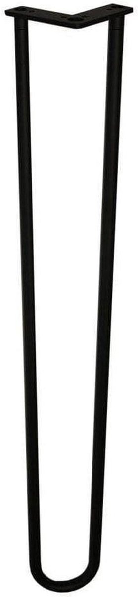 Tafelpoot - Haarspeld poot - Meubel maken - Hoge kwaliteit staal - 95 cm hoogte - Zwart