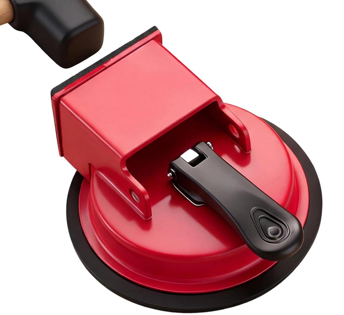 Vloer Kier Reparatie - Voegvuller Kit - Vloeren Herstellen - Sterke Zuignap - 12x4 cm - Rood