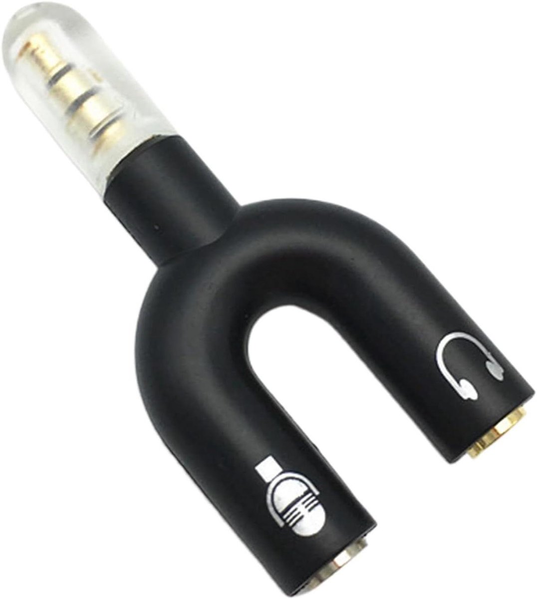 Koptelefoon Splitter - Audio Adapter - Audio Delen - Twee Poorten - Compact Ontwerp - Zwart