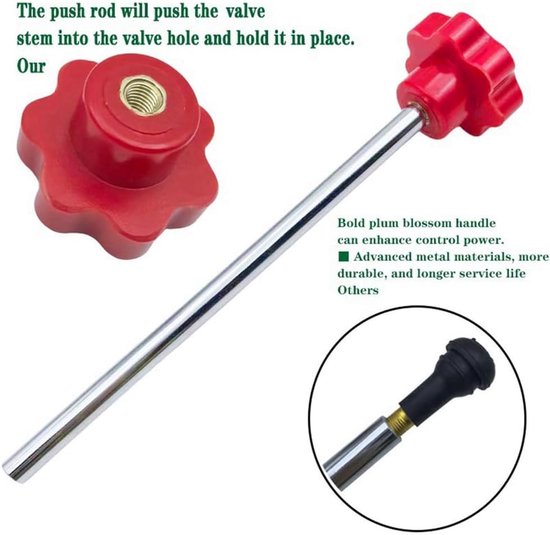 Ventiel Vervangingsgereedschap - Bandengereedschap Ventielkern - Banden Repareren - Snelwissel Set - 13 Stuks - Zwart — afbeelding 4