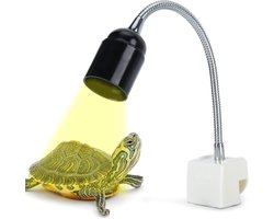 Reptielen Lamp - Warmtelamp Terrarium - Schildpad Warmte - Verstelbare Arm - E27 Fitting - Zwart