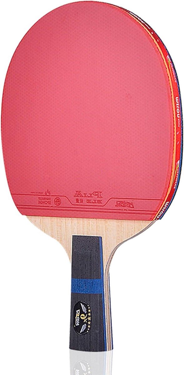 Tafeltennisbatje - Sportracket - Competitief Spelen - Koolstofvezel Technologie - Short handle - Zwart