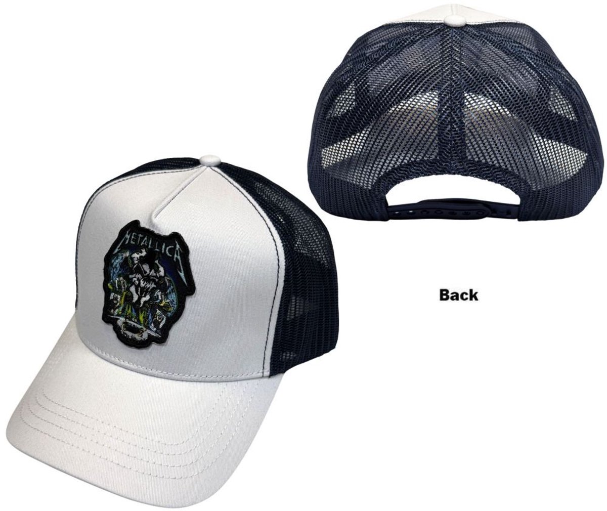 Metallica - Stage Pit Snapback Pet - Donkerblauw/Wit