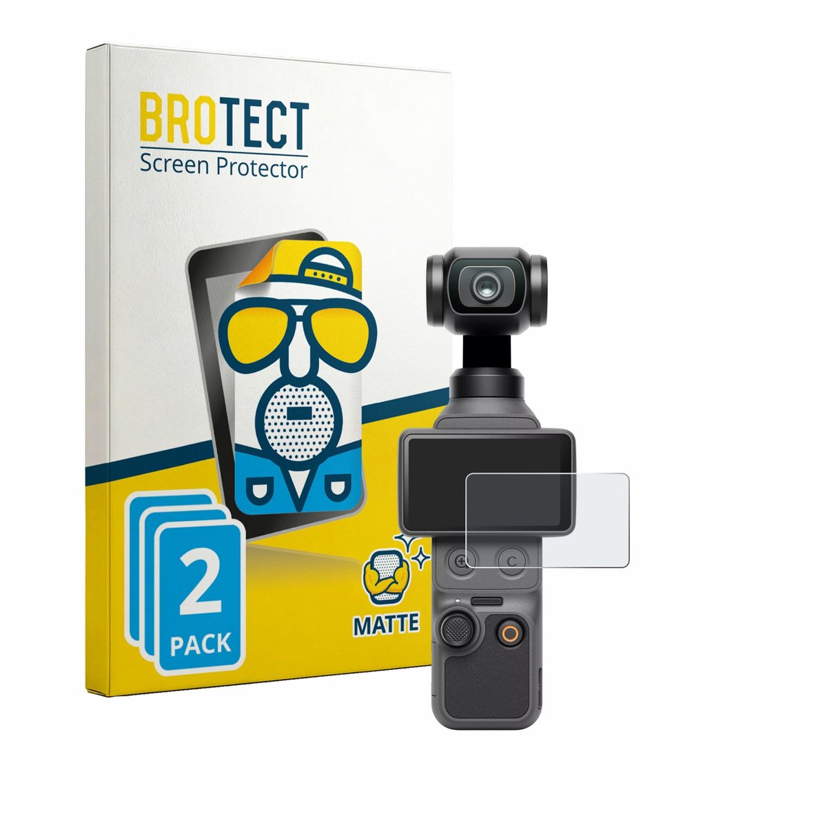 BROTECT - Screenprotector voor DJI Osmo Pocket 4 - Folie Beschermfolie matte 2 Stuks