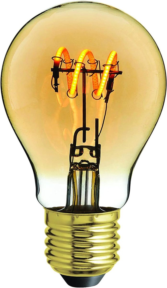 Gloeilamp LED - Lamp met Filament - Sfeerverlichting Creëren - Verticaal Filament - 4 Watt - Amber