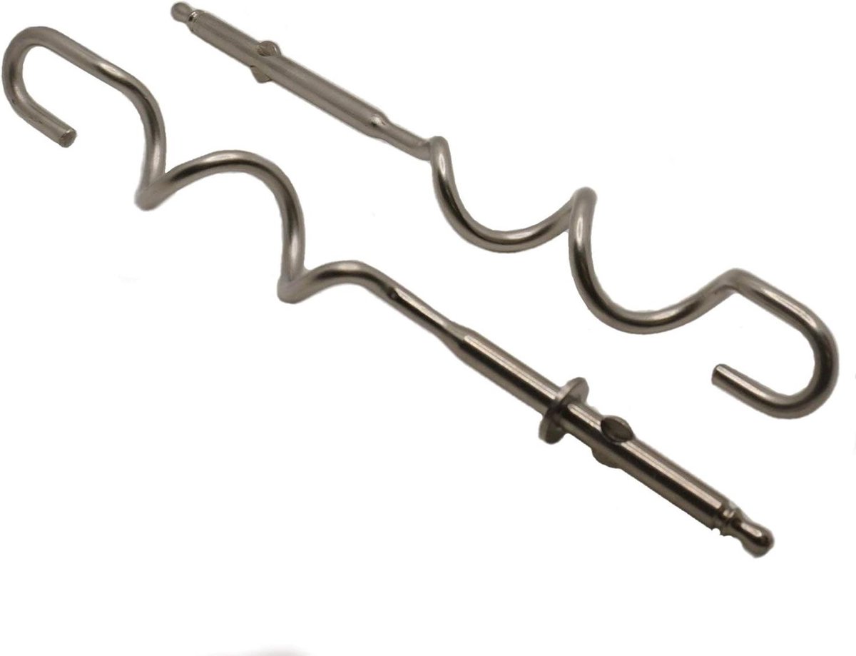 Deeghaken Mixer - Keukenaccessoires - Bakken - Set van 2 - 25mm - Zilver